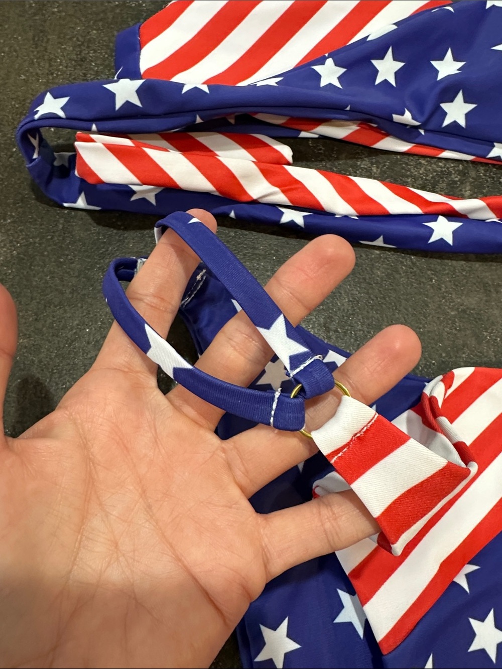Patriotic Star & Stripe Two-Piece Bikini - Red, White & Blue - Picture 4 of 5